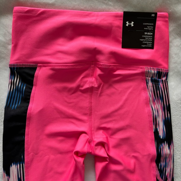 UNDER ARMOUR Compression High Rise Ankle Pink Legging--XS - Picture 10 of 15